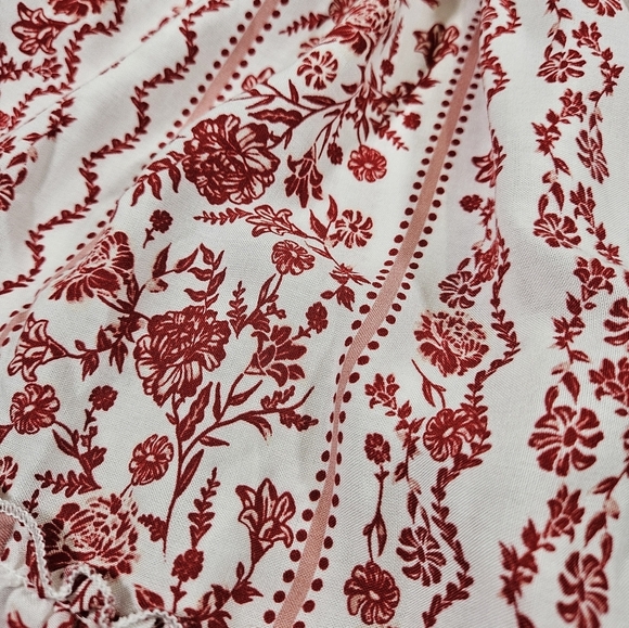 Justify Smocked Midi Dress, Red/White, Large - Picture 6 of 10
